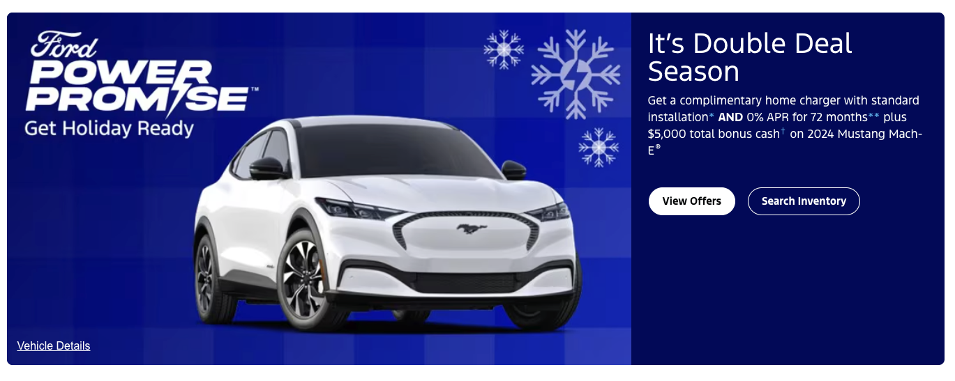 2024 Ford Mach E Double Holiday Deal